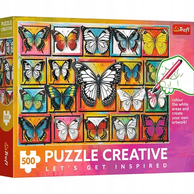 TREFL 37561 Puzzle 500 Kolekcja Motyli
