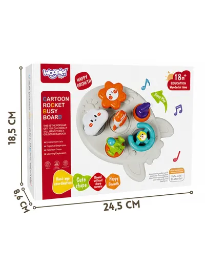 WOOPIE BABY 100178 Tablica Aktywności - Rakieta 7w1