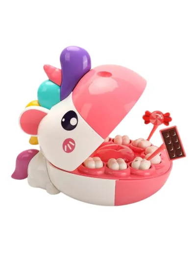 WOOPIE 54757 Zestaw Małego Dentysty Głowa Jednorożca