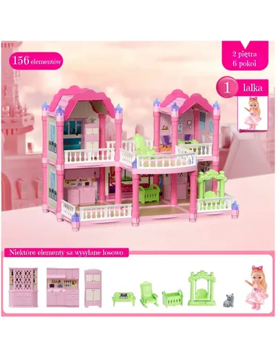 WOOPIE 57000 Domek Dla Lalek Princess Castle Villa