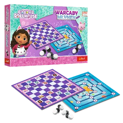 TREFL 02800 Gra Warcaby I Młynek Gabby's Dollhouse