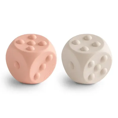 Mushie MU100217 Zabawka Sensoryczna Kostka Pop It 2-PAK Blush / Shifting S