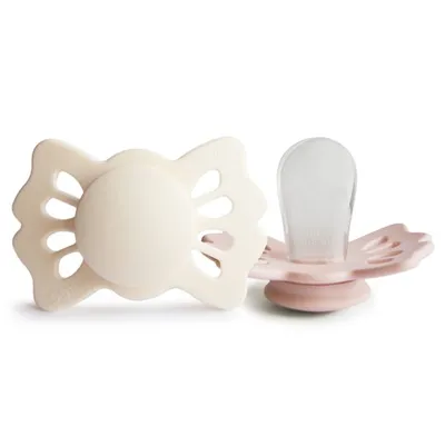 FRIGG F100478 Lucky Smoczek Symetryczny 2-PAK Silikon 0-6M Cream / Blush