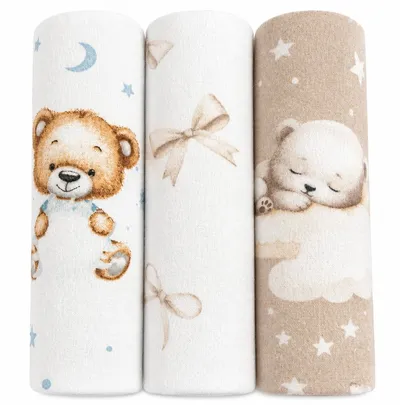 EGA Pielucha Flanela Druk 70/80 2590 Zestaw 16 3-PAK Mix