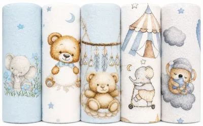 EGA Pielucha Flanela Druk 70/80 2699 Zestaw 6 5-PAK Mix