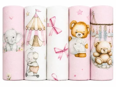 EGA Pielucha Flanela Druk 70/80 2675 Zestaw 4 5-PAK Mix