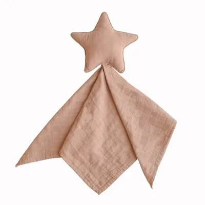 Mushie MU2190333 Kocyk Przytulanka Lovey Star Natural
