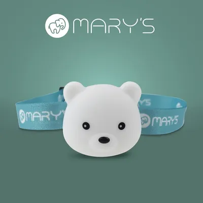 MARY'S MW61768 Latarka Czołowa Dziecięca Miś