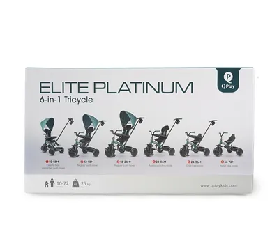MILLY MALLY Qplay Rowerek Trójkołowy Elite Platinum Grey