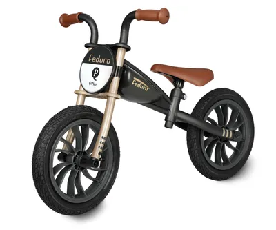 MILLY MALLY 6289 Qplay Rowerek Biegowy Feduro Black-Golden
