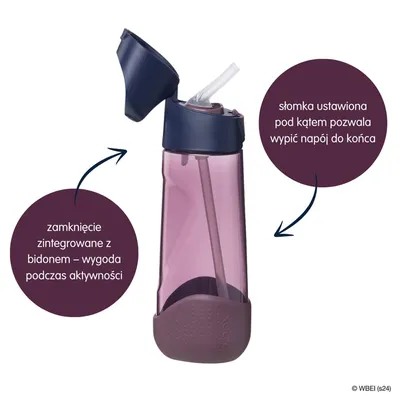 B.BOX BB00916 Butelka Na Wodę Tritanowa Ze Słomką 600 ml Harry Potter