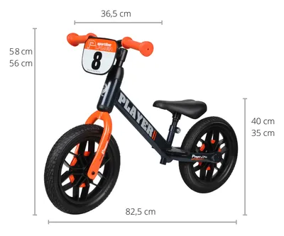 MILLY MALLY 4099 Qplay Rowerek Biegowy Player Orange