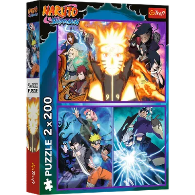 TREFL 13333 Puzzle 2x200 Ninja Z Wioski Ukrytego Liścia
