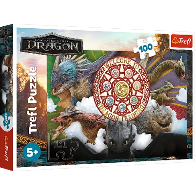 TREFL 16524 Puzzle 100 Smoki W Akcji