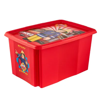 KEEEPER KAROLINA FIREMAN SAM Pojemnik Z Pokrywą 45l - Czerwony
