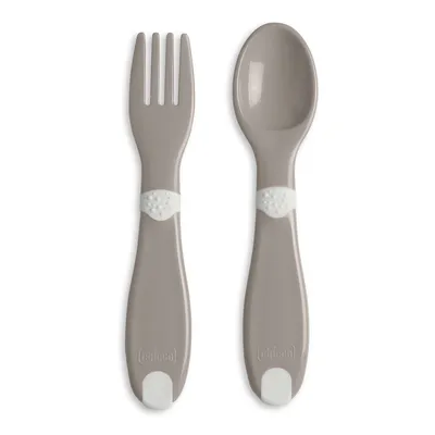 CHICCO 00016101350000 Pierwsze Sztućce Plastikowe Grey 12 m