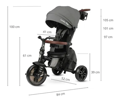 MILLY MALLY 6340 Qplay Rowerek Trójkołowy Comfo Max Grey