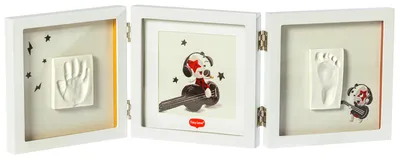 TINY LOVE CREATIONS TLC1660600 Potrójna Ramka Na Zdjęcie I Odcisk - Biała