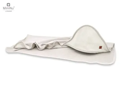 KIECZMERSKI Okrycie Kąpielowe 100x100 MIMINU SOFT + Myjka - Beżowe