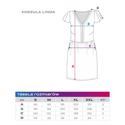 EWA 968450 LINDA Koszula Ciążowa Stokrotki XXL - Beżowa
