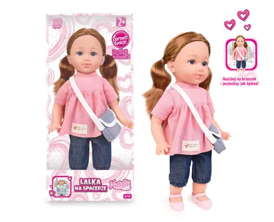 ARTYK 185656 Lalka NATALIA Funkcyjna W Różowej Tunice 36 cm