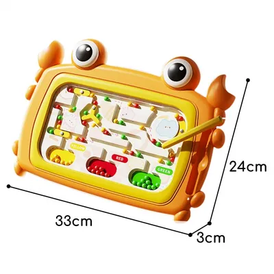 WOOPIE 55808 Tablica Magnetyczna Labirynt Krab - Pomarańczowa