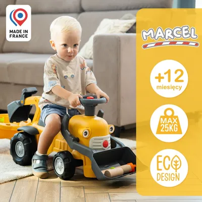 FALK 910N Jeździk Marcel Construction Z Łyżką I Przyczepą