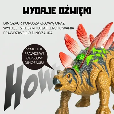 WOOPIE 53972 Zdalnie Sterowany Dinozaur Stegozaur