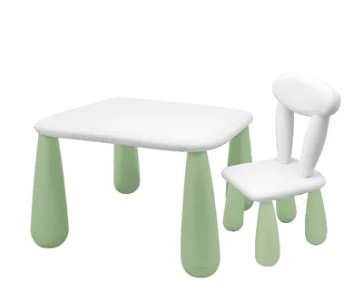 MALTEX SET LUNA CLASSIC Stolik Dla Dzieci + Krzesełko Biały/Zielony