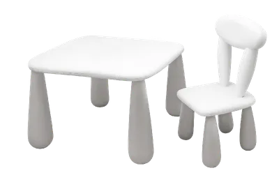 MALTEX SET LUNA CLASSIC Stolik Dla Dzieci + Krzesełko Biały/Szary