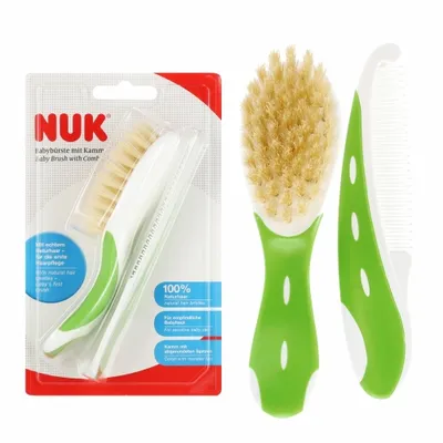 NUK 256236 Szczotka + Grzebyk Dla Niemowląt 528786 - Zielony
