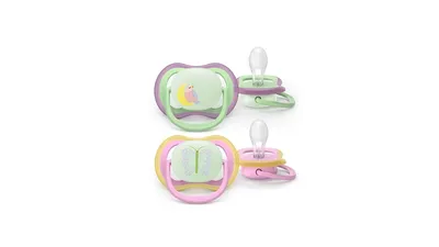 AVENT SCF376/29 Smoczek Air Night 6-18M 2 szt. Księżyc/Motyl
