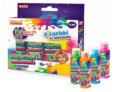 DUMEL DD 30619 Magiczne Malowanie 4 x 60ml Farbki