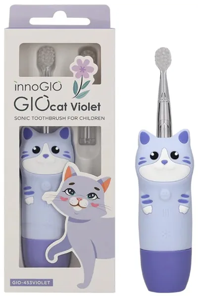 INNOGIO GIO-453VIOLET Soniczna Szczoteczka Dla Dzieci GIOcat - Fioletowa