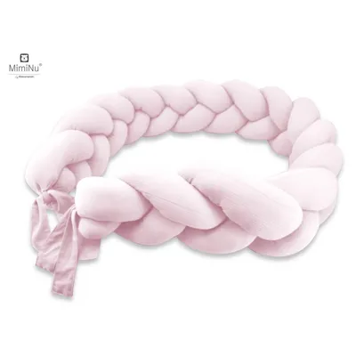 KIECZMERSKI Ochraniacz - Warkocz MIMINU SOFT 220-240CM Pudrowy Róż