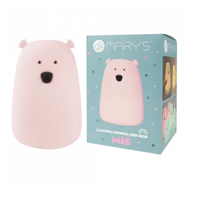MARY'S MW20787 Lampka LED Miś Duży RGB+WW+RC Z Pilotem - Różowy