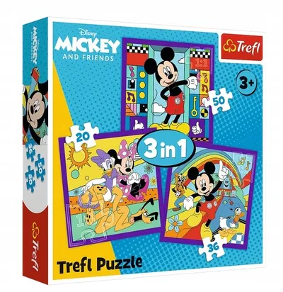 TREFL 34894 Puzzle 3w1 Miki I Jego Wesoła Ekipa