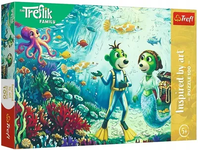 TREFL 16565 Puzzle 100 Magia Głębin / Rodzina Treflików