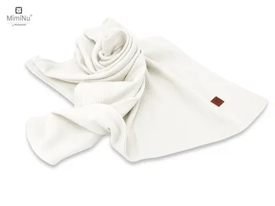 KIECZMERSKI Kocyk 75x100 cm MIMINU SOFT Interlock Bawełna 100% Śmietanka