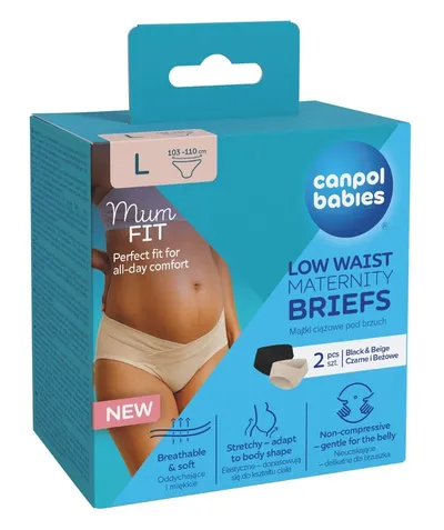 CANPOL 78/019 Mum Fit Majtki Ciążowe Pod Brzuch Rozmiar L 2 szt