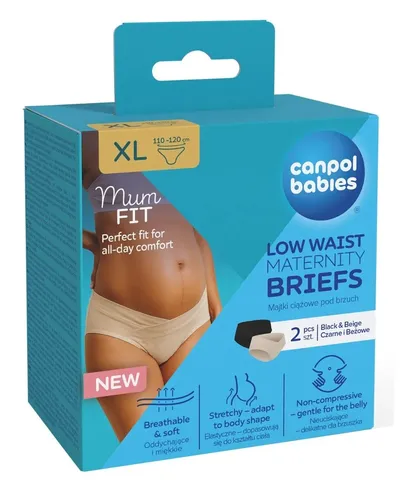 CANPOL 78/020 Mum Fit Majtki Ciążowe Pod Rzuch Rozmiar XL 2 szt