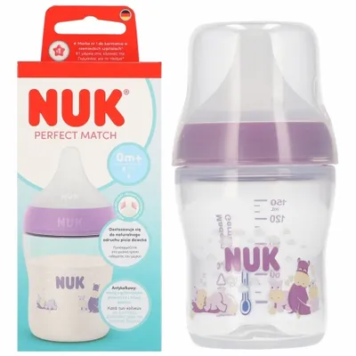 NUK 215410 Butelka 150ml PP Sil HIPPO
