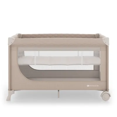 KINDERKRAFT Łóżeczko Turystyczne LEODY UP Beige