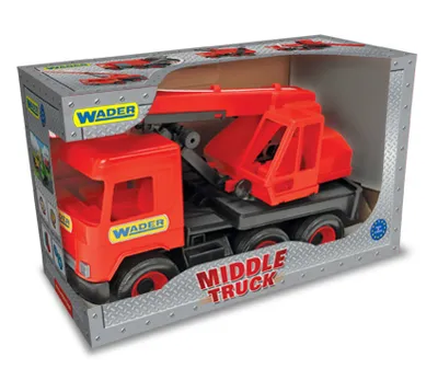 WADER 32112 Middle Truck - Dźwig Czerwony