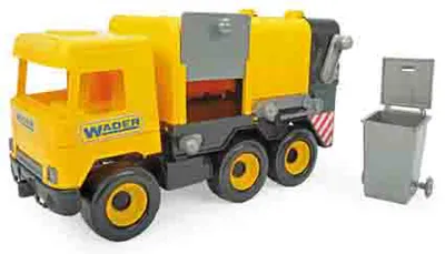 WADER 32123 Middle Truck - Śmieciarka Żółta