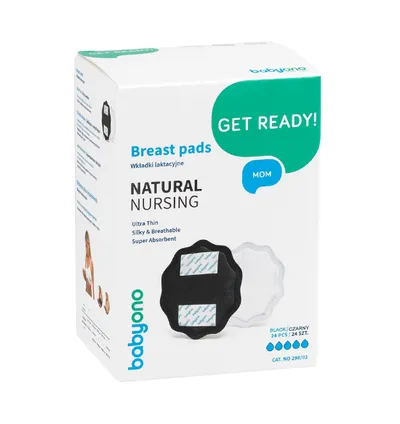 B.O.298/02 Wkładki Laktacyjne NATURAL NURSING 24 szt - Czarne