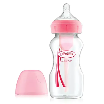 Dr.Browns WB91601 Butelka Szeroka Szyjka 270 ml PP OPTIONS PLUS - Różowa