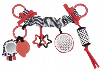 CANPOL 68/071 Zawieszka Do Wózka /Fotelika SENSORY TOYS - Czerwona