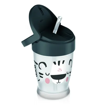 LOVI 35/356 Mój Kubek Ze Słomką Junior 250 ml Salt&Pepper*