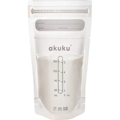 AKUKU A0011 Sterylne Woreczki Do Przechowywania Pokarmu 150 ml